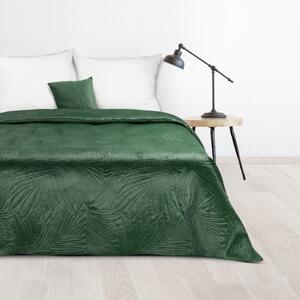 Sametový přehoz na postel Luiz4 tmavě zelený new
