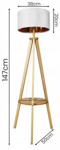 Stojací lampa 1xE27/40W/230V bílá