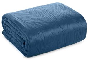 Sametový přehoz na postel Luiz4 modrý new