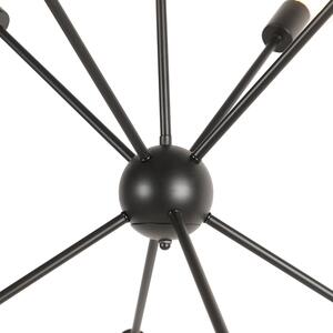 Designové závěsné svítidlo černé 8-světlo - Sputnik