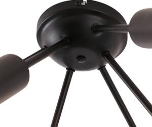 Designové stropní svítidlo černé 30 cm 6 světel - Sputnik