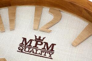 Dřevěné designové hodiny hnědé/šedé MPM E07.3660.5092