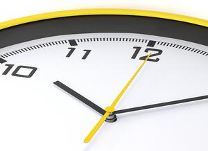 Designové plastové hodiny Endy - žluté