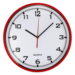 Designové plastové hodiny Endy - červené
