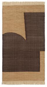 Venkovní běhoun Forene Tan/Chocolate Recycled PET 80 x 140 cm
