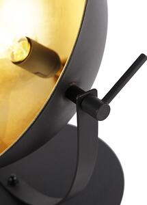 Průmyslová stolní lampa černá se zlatem nastavitelná 39,2 cm - Magnax