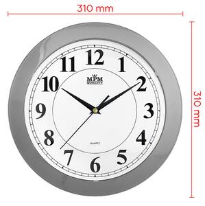 Designové plastové hodiny šedé MPM E01.2460