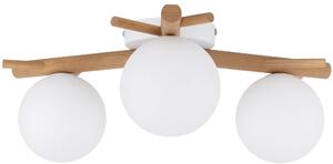 TK Lighting Sheron stropní světlo 3x6 W bílá-dřevo 5308