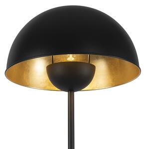 Průmyslová stojací lampa černá se zlatem 160 cm - Magnax