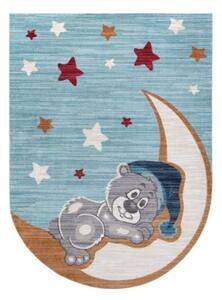 Dětský koberec TOYS 75322 Medvídek - tyrkys / krém