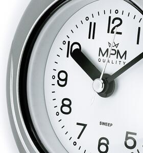 Designové plastové hodiny stříbrné MPM E01.2526 - koupelnové hodiny