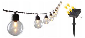 LED Solární dekorační řetěz 30xLED/8 funkcí 500 mAh 10,6 m IP67 teplá bílá