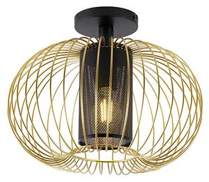 Designová stropní lampa zlatá s černou - Marnie