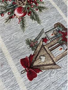 Vánoční gobelínový běhoun na stůl skřítek Chenille IT020