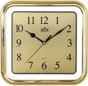 Hranaté plastové hodiny zlaté MPM E01.2458