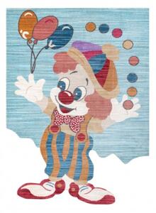 Koberec TOYS 75328 Klaun - granát, tyrkys / červený, fuchsie