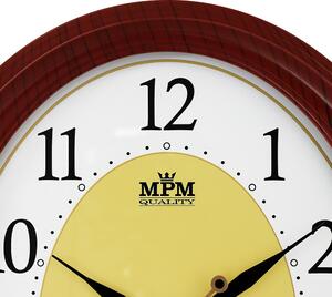 Designové plastové hodiny kaštanové MPM E01.1898
