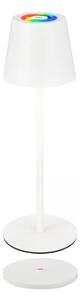 Briloner 7517016 - LED RGB Stm stolní lampa CILANO 3W/5V IP44 2000 mAh bílá