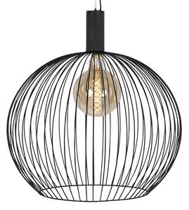 Designová závěsná lampa kulatá černá 70 cm - Wire Dos