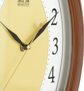 Designové plastové hodiny tmavě hnědé MPM E01.1898