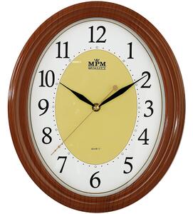Designové plastové hodiny tmavě hnědé MPM E01.1898