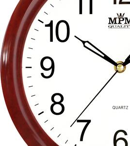 Designové plastové hodiny kaštanové MPM E01.2455