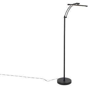 Designová stojací lampa černá včetně LED s nastavitelným stmívačem - tablo
