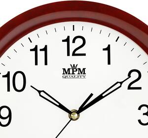 Designové plastové hodiny kaštanové MPM E01.2455