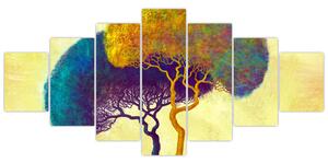 Obraz - Stromy na kopci (210x100 cm)