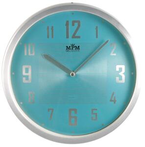 MPM Modré kulaté hodiny MPM E04.2825 SKLAD