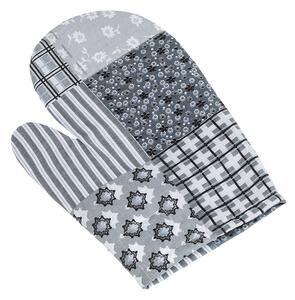 Bellatex Kuchyňská chňapka 28x18 cm Patchwork šedá