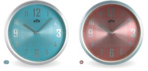 Designové kovové hodiny světle modré/stříbrné MPM E04.2825
