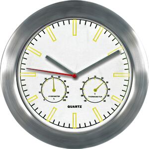 Designové kovové hodiny bílé/stříbrné MPM E01.2485