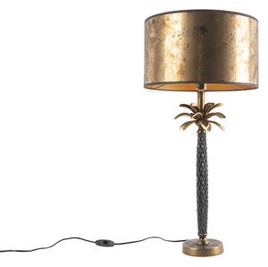 Art Deco stolní lampa bronzová s bronzovým odstínem 35 cm - Areka