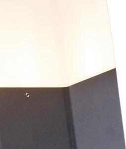 Venkovní nástěnné svítidlo černé s opálově bílým odstínem IP44 - Dánsko