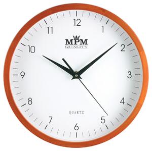 Dřevěné designové hodiny světle hnědé MPM E01.2472