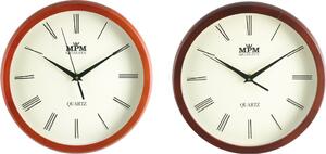Dřevěné designové hodiny světle hnědé MPM E01.2471