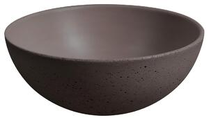 Sapho MINOR betonové umývátko na desku, Ø 26cm, tmavě hnědá