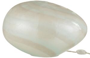 Bílá skleněná stolní lampa J-line Oyster 24 cm