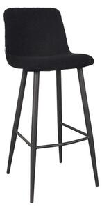LABEL51 Černá plyšová barová židle Jep