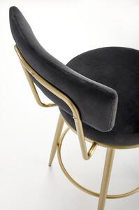 Barová židle SCH-115 černá/zlatá