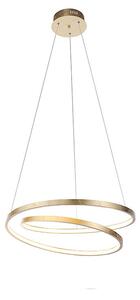 Designová závěsná lampa zlatá 55 cm včetně LED stmívatelné - Rowan