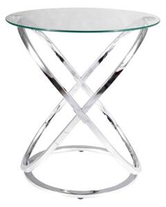Přístavný stolek IUS chrom/sklo