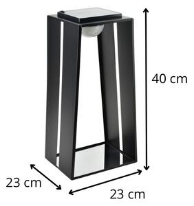 Mondex Solární lucerna SOKKE III 40 cm černá