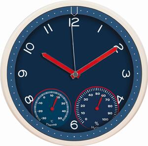 MPM Modré nástěnné kulaté hodiny MPM E01.3084 (MPM Modré nástěnné kulaté hodiny MPM E01.3084)