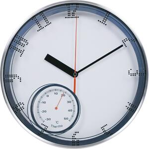 Designové kovové hodiny bílé/stříbrné MPM E04.3083