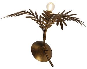 Vintage nástěnná lampa zlatá 30 cm - Botanica