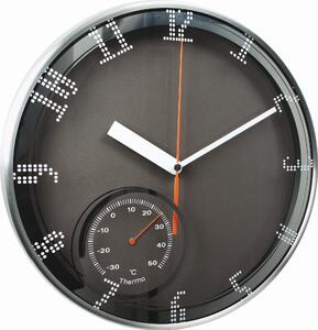 Designové kovové hodiny stříbrné/černé MPM E04.3083