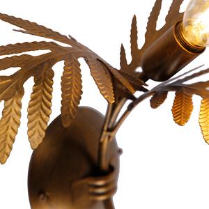 Vintage nástěnná lampa zlatá 30 cm - Botanica