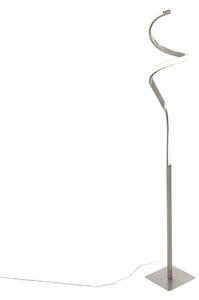 Designová stojací lampa z oceli včetně LED s dotykovým stmívačem - Ruta